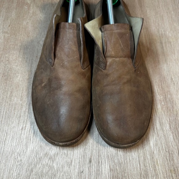 Marsell Italian Leather Brown Distressed Slip On Loafer Shoes Mens Sz 43 - Picture 4 of 9